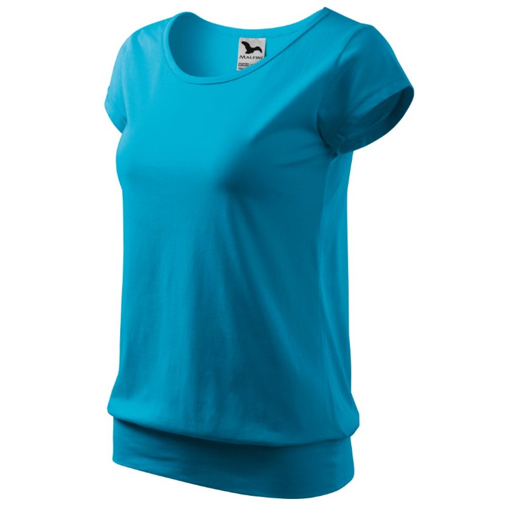 Malfini Tričko s lemem Malfini City - tyrkysové - VYBERTE VELIKOST - Tričko s lemem Malfini City, vel. XS - tyrkysové