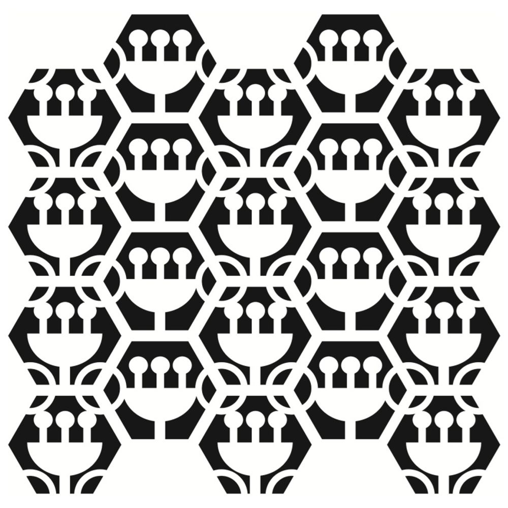 Levně The Crafter´s Workshop Šablona TCW - Tulip Hexagons - VYBERTE VELIKOST - Šablona TCW 6"x6" (15,2x15,2 cm) - Tulip Hexagons