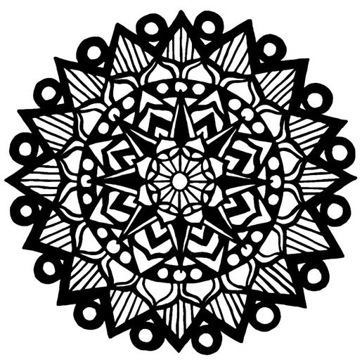 Šablona TCW - Striped Mandala - VYBERTE VELIKOST