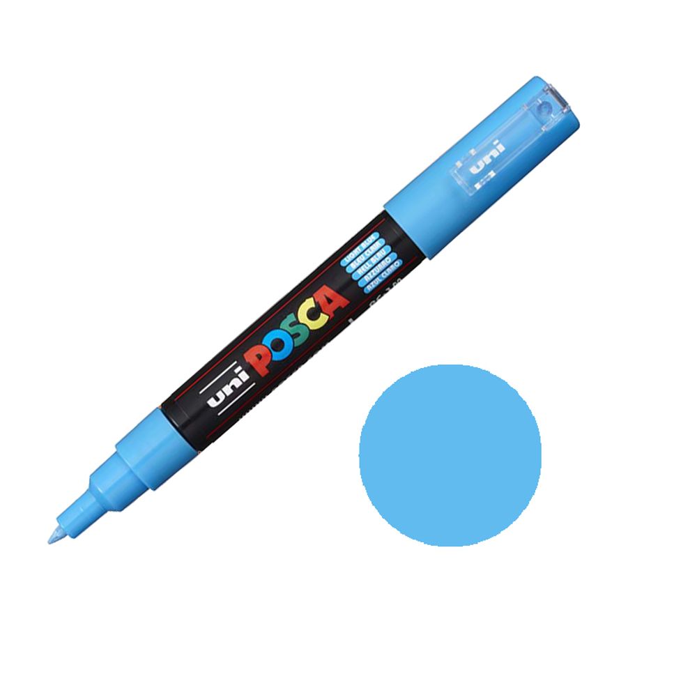 Levně Posca Akrylový fix Posca PC-1M - VYBERTE ODSTÍN - Akrylový fix Posca PC-1M - sv. modrý