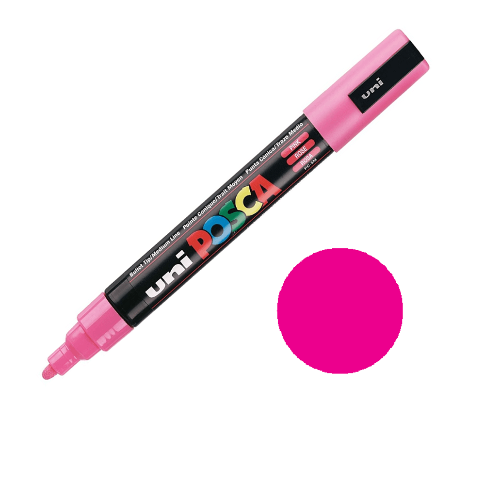 Levně Posca Akrylový fix Posca PC-5M - VYBERTE ODSTÍN - Akrylový fix Posca PC-5M - růžový