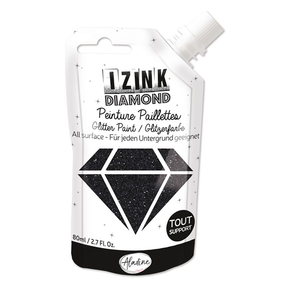 Diamantové barvy černá 80 ml Aladine