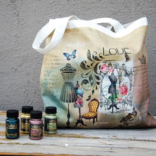 Metalická barva na textil Cadence Dora Textile, 50 ml - VYBERTE ODSTÍN