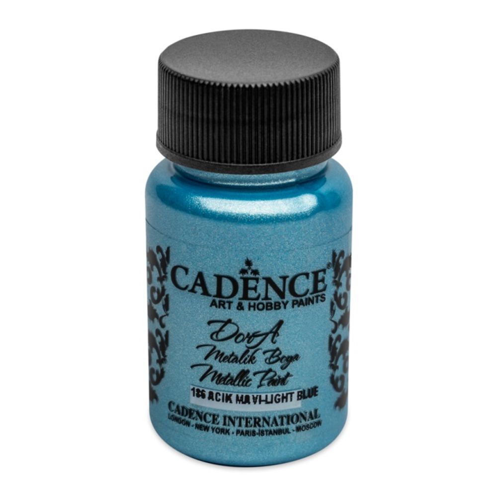 Levně Cadence Metalická akrylová barva Cadence Dora Metallic, 50 ml - VYBERTE ODSTÍN - Metalická akrylová barva Cadence Dora Metallic, 50 ml - light blue, sv. modrá