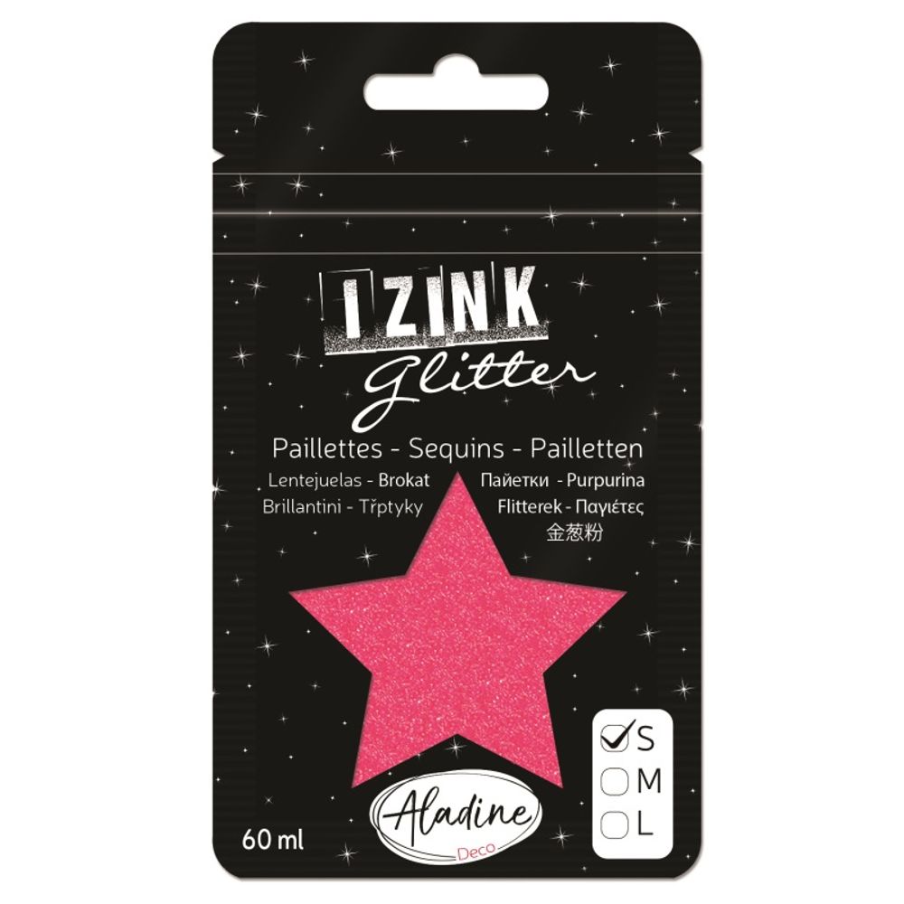 Levně Aladine Třpytky Aladine Izink Glitter, 60 ml, vel. S - VYBERTE ODSTÍN - Třpytky Aladine Izink Glitter, 60 ml, vel. S - rose peche, broskvové růžové