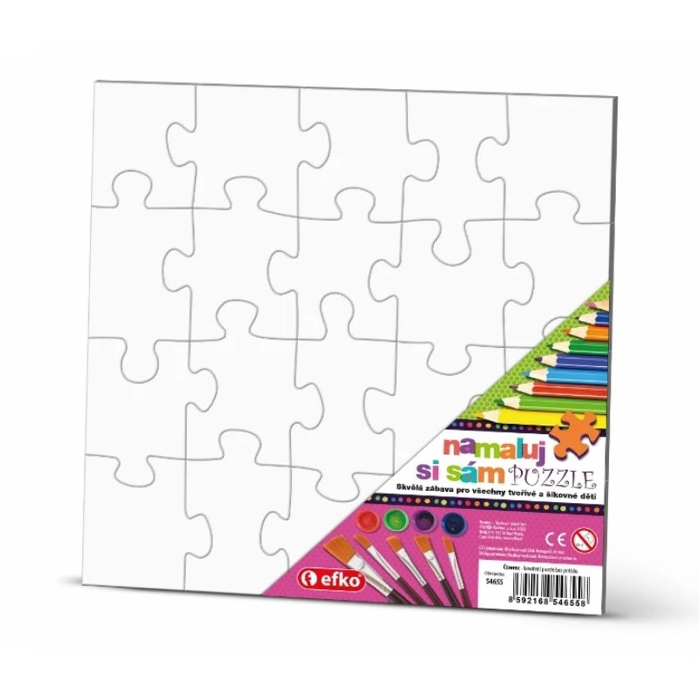 Levně Efko-karton Puzzle k dotvoření Namaluj si sám, 20 dílků - Čtverec