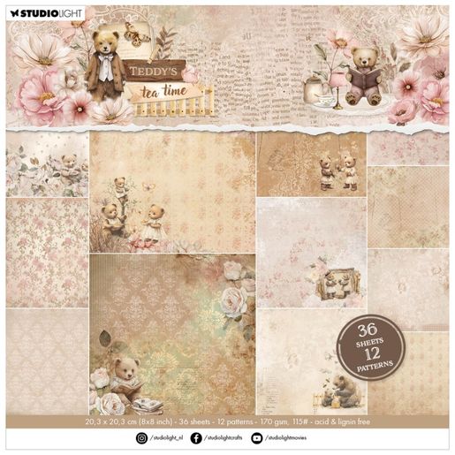 Blok podkladových papírů Studio Light "Teddy
