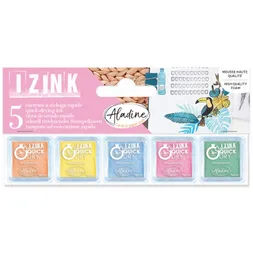 Razítkovací polštářky Aladine Izink Quick Dry, 5 ks - jarní barvy