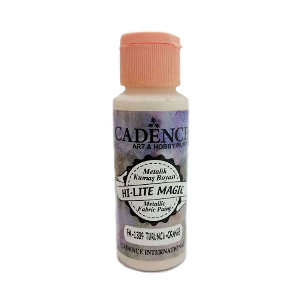 Levně Cadence Metalická barva na textil Cadence Hi-Lite Magic, 59 ml - VYBERTE ODSTÍN - Metalická barva na textil Cadence Hi-Lite Magic, 59 ml - orange, oranžová