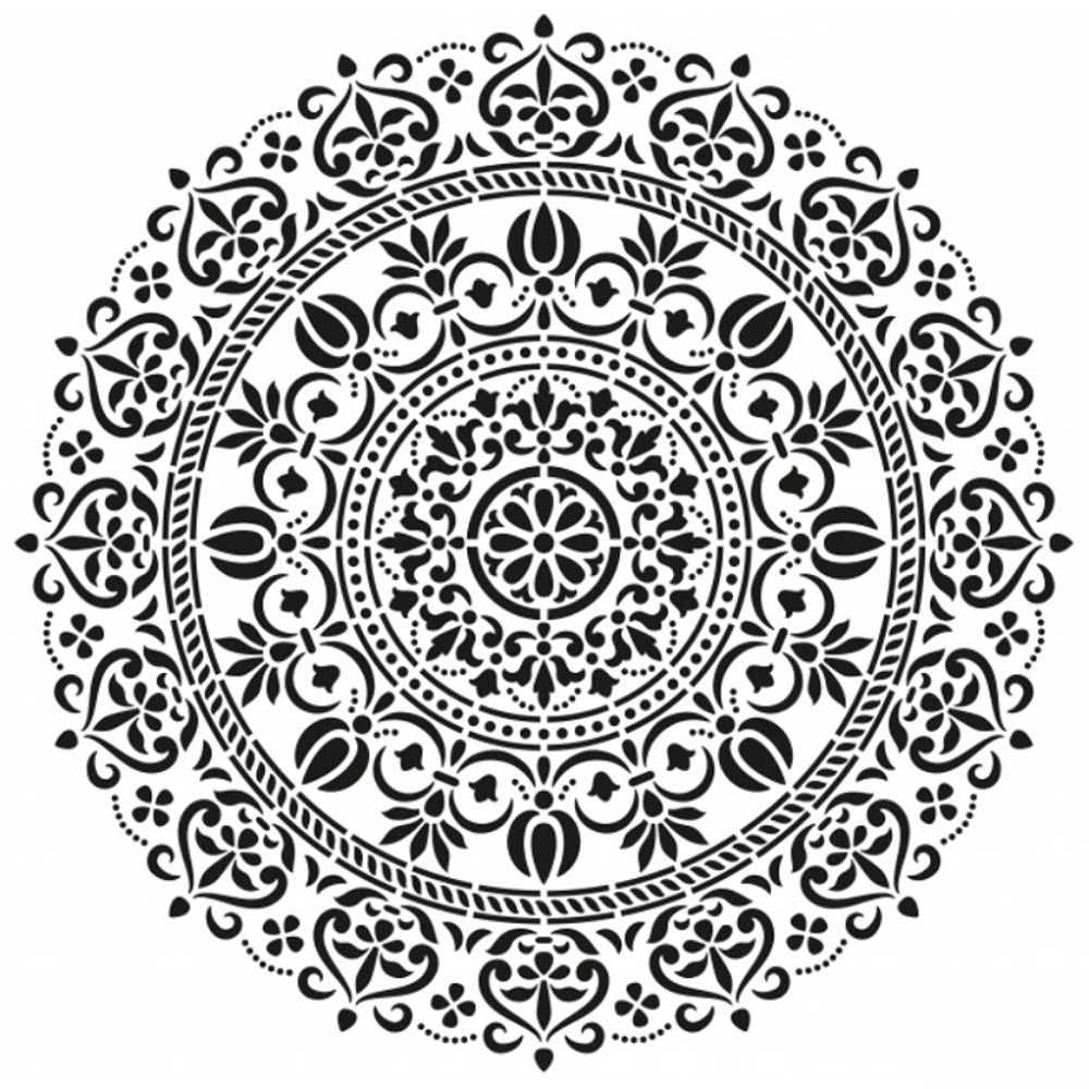 Cadence Šablona Cadence - Ornamentální mandala - VYBERTE VELIKOST - Šablona Cadence, 25x25 cm - Ornamentální mandala