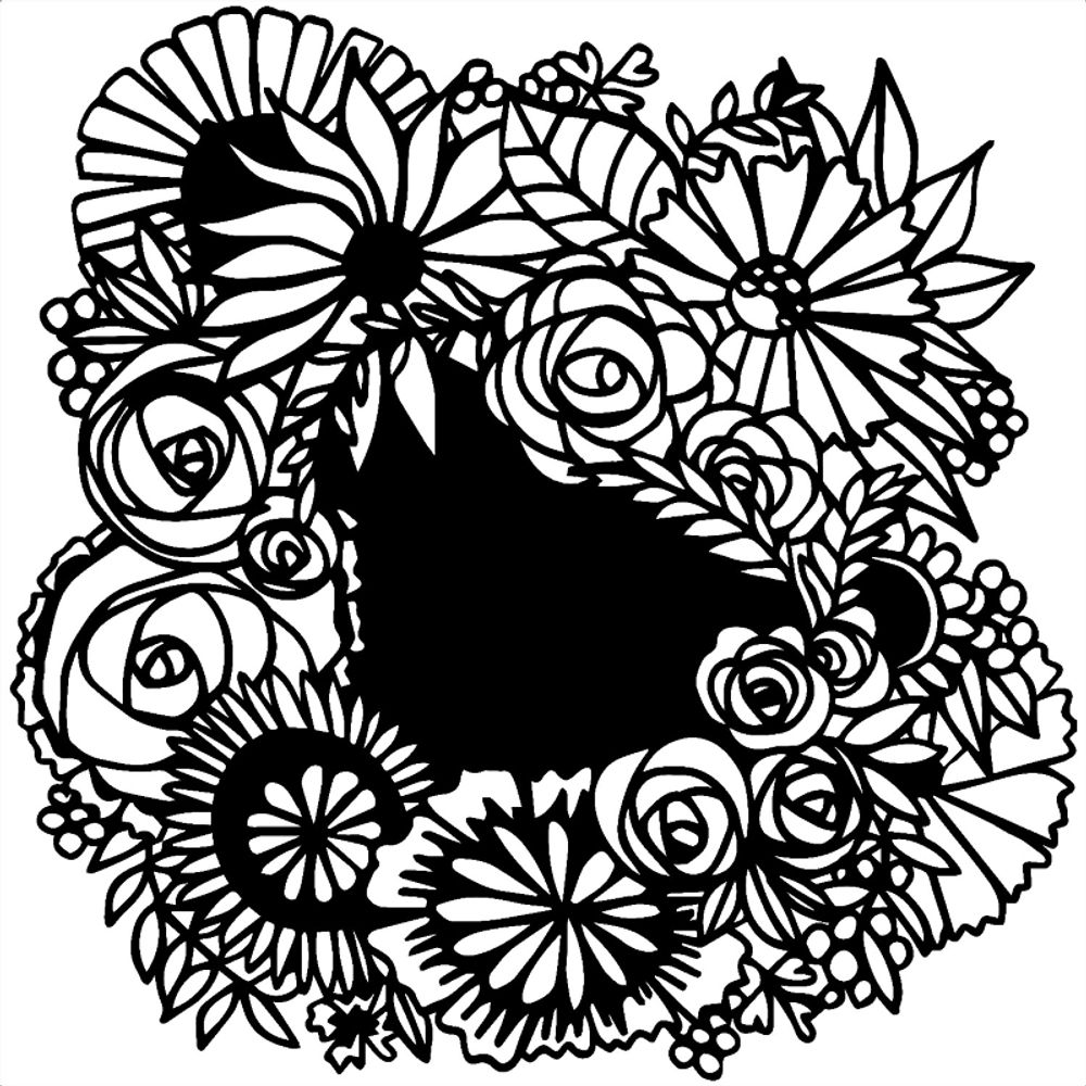 Levně The Crafter´s Workshop Šablona TCW - Floral Statement - VYBERTE VELIKOST - Šablona TCW 12"x12" (30,5x30,5 cm) - Floral Statement