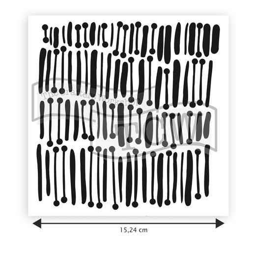 Šablona TCW "Rows of Line", 6"x6" (15,2x15,2 cm) - Řady čar