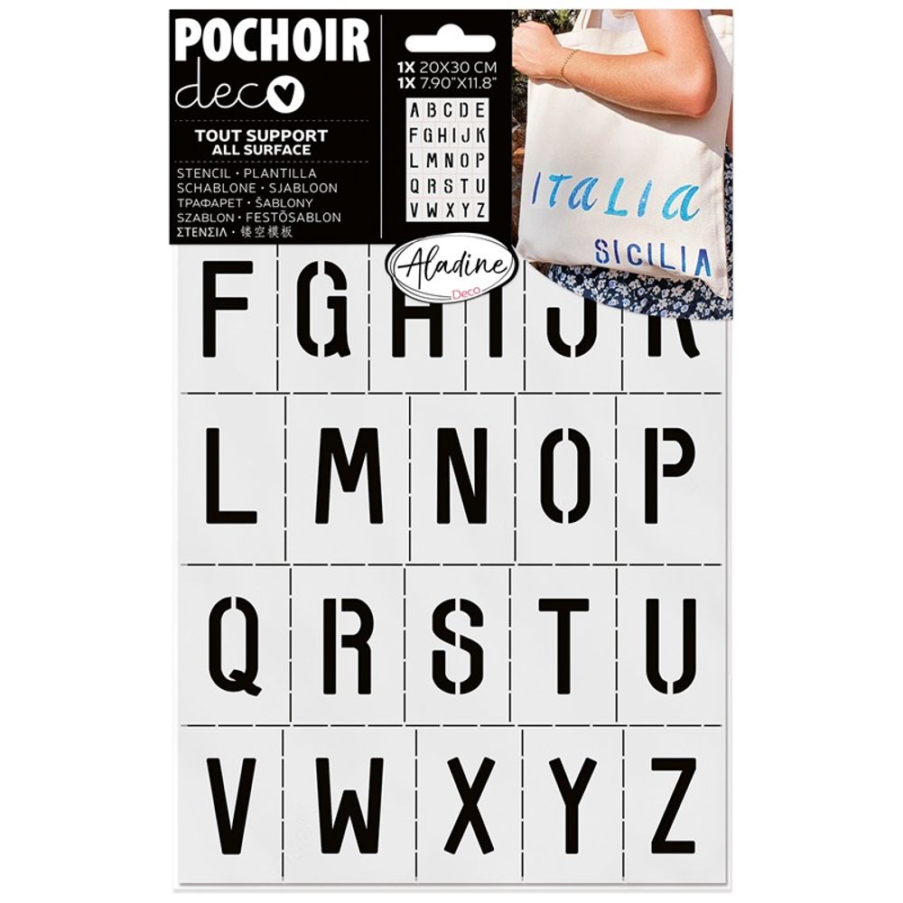 Aladine Šablona Aladine, 20x30 cm - Abeceda 1