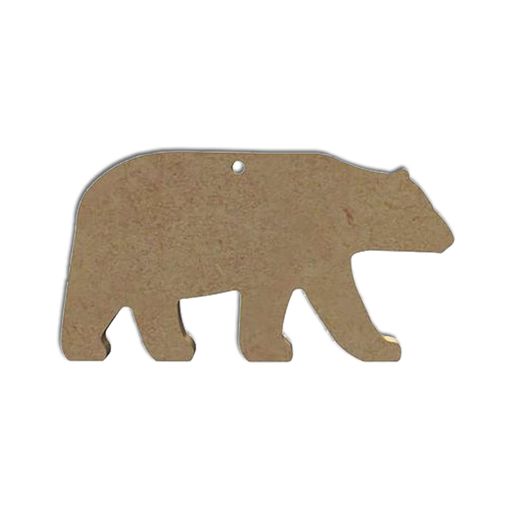 Dřevěný výřez k dekoraci Gomille, závěsný, 10 cm - Lední medvěd