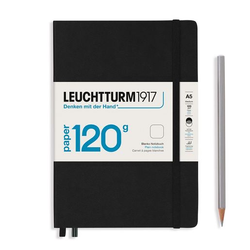 Zápisník Leuchtturm, A5, 120 g/m2, prázdný (203 listů)