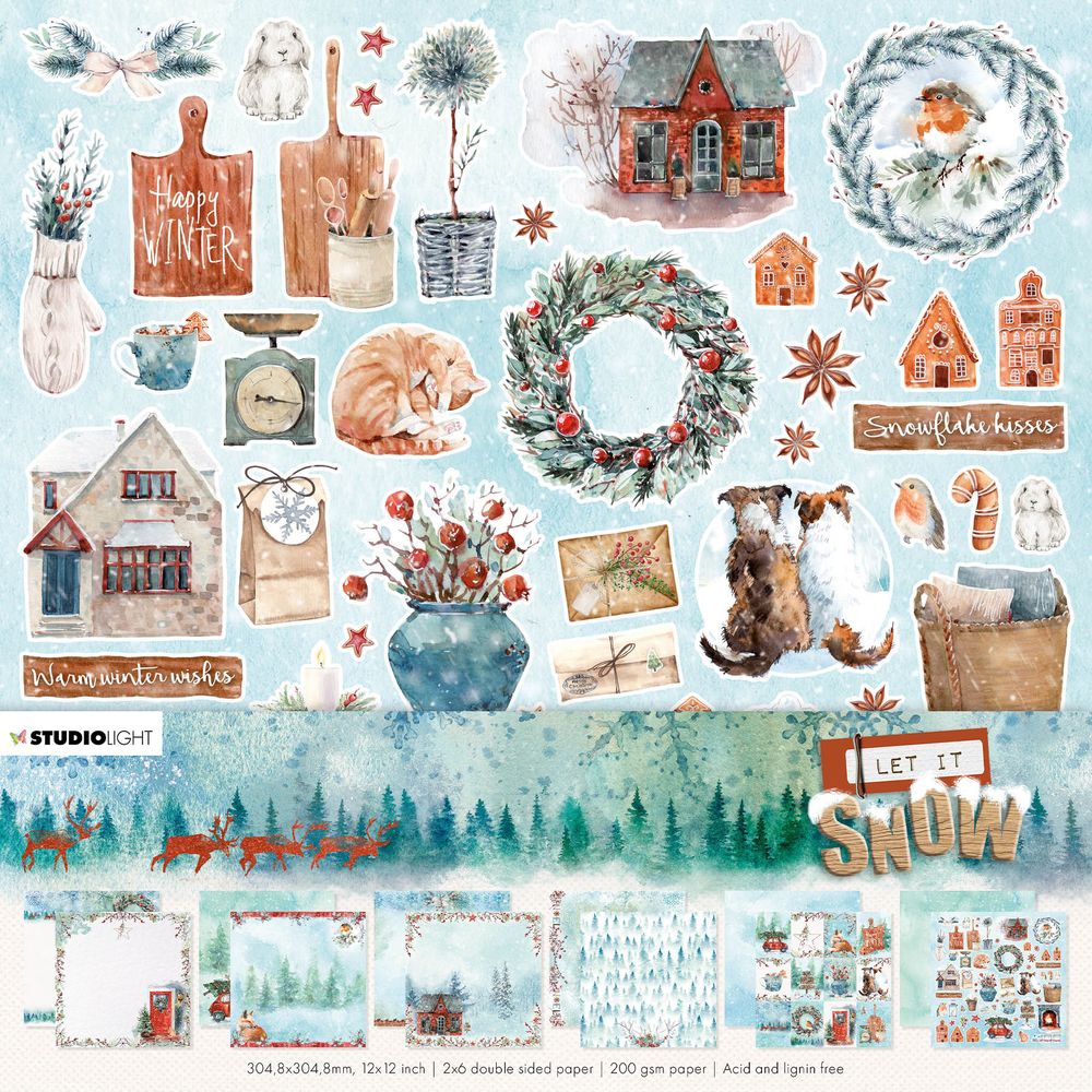 Studio Light Scrapbooková sada Studio Light "Let it Snow", 30,5x30,5 cm, 12 l.