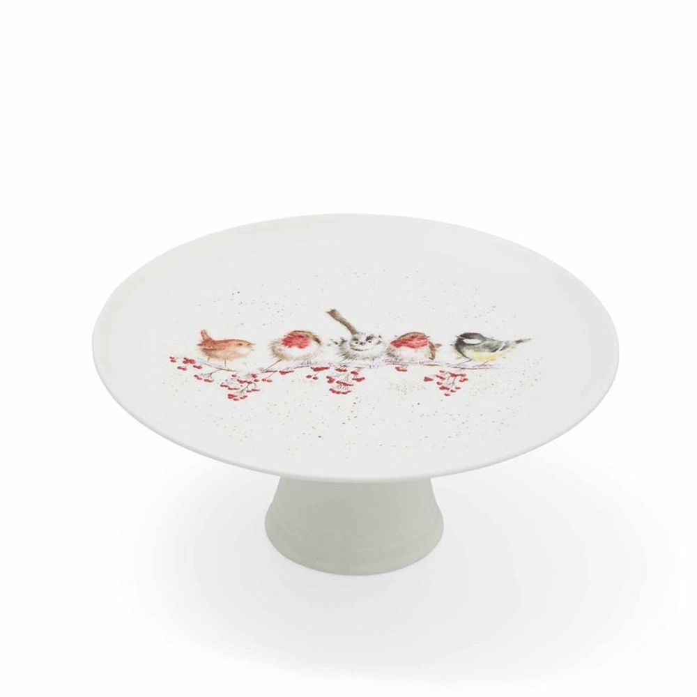 Royal Worcester Vánoční porcelánový podnos na dorty a cukroví Wrendale Designs, 25x11 cm - Ptáčci