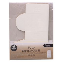 DIY Vánoční domečky Studio Light, 25x18,5 cm, 10 l. - Škola