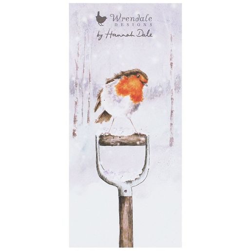 Nákupní seznam s magnetem Wrendale Designs "A Little Red Robin" - Vánoční červenka
