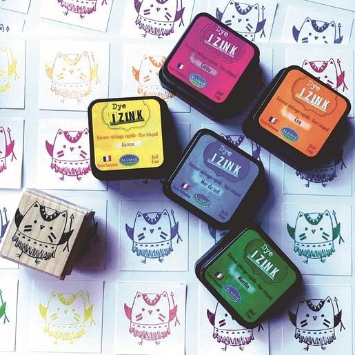 Razítkovací polštářek Aladine Izink Dye - aurore, žlutý