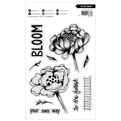 Gelová razítka Studio Light "26“, 10 ks - V rozkvětu