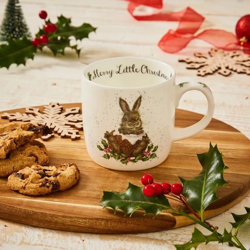Vánoční porcelánový hrnek Wrendale Designs "Merry Little Christmas", 0,31 l - Králík