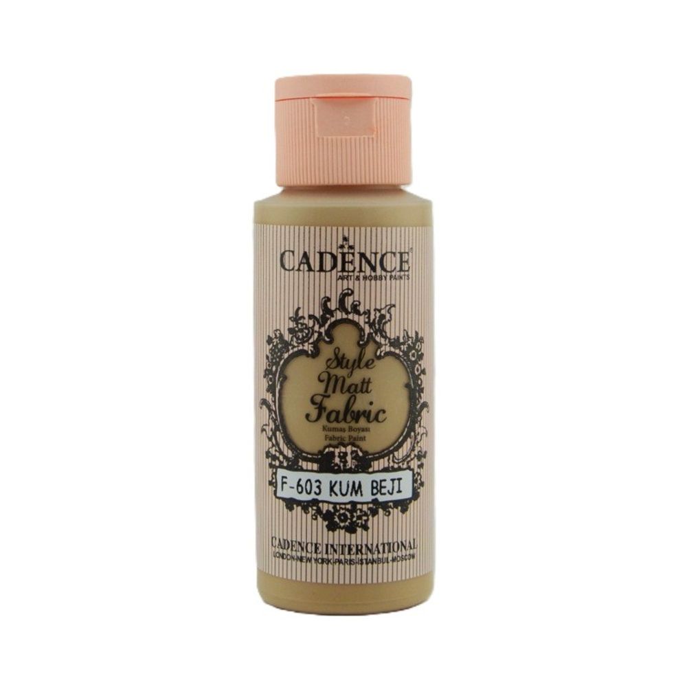 Levně Cadence Barva na textil Cadence Style Matt Fabric, 59 ml - VYBERTE ODSTÍN - Barva na textil Cadence Style Matt Fabric, 59 ml - sand beige, tm. béžová