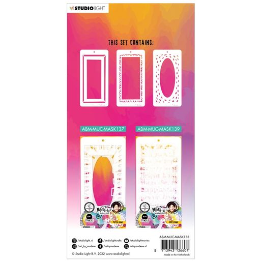 Šablony Studio Light "Mixed-Up", DL, 3 ks - Jednoduché rámečky