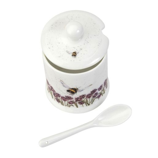 Porcelánová dóza na med nebo marmeládu Wrendala Designs, 0,11 l - Čmelák