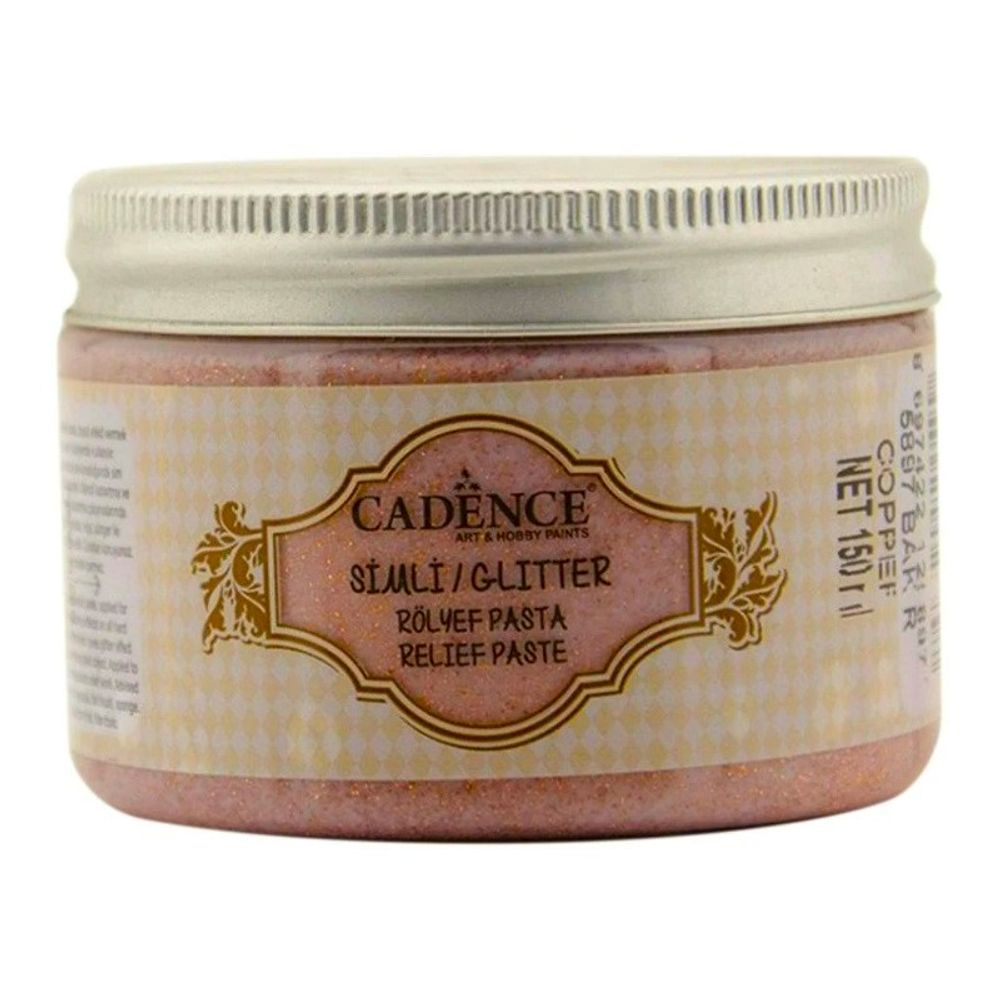 Levně Cadence Reliéfní třpytivá pasta Cadence Glitter, 150 ml - VYBERTE ODSTÍN - Reliéfní glitrová pasta Cadence Glitter, 150 ml - copper, měděná