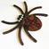 Dřevěný výřez k dekoraci Gomille, závěsný, 19x16 cm - Pavouk, velký