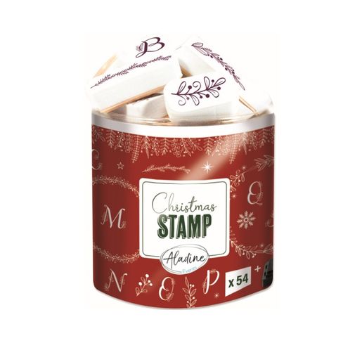 Razítka Aladine Creative Stamp, 54 ks - Vánoční abeceda