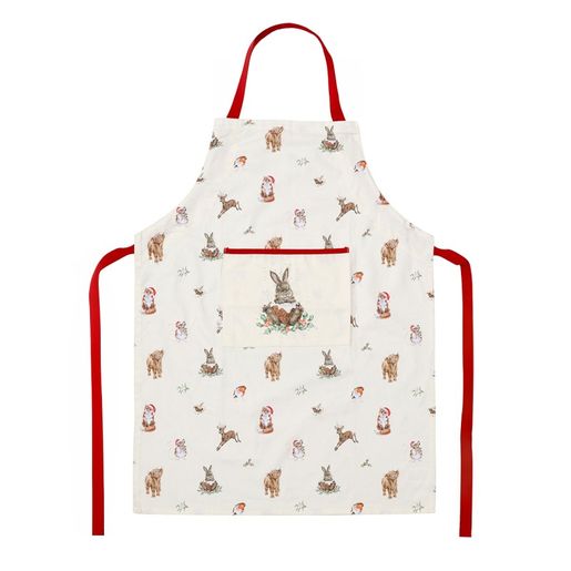 Kuchyňská zástěra Wrendale Designs "Winter Woodland" - Vánoční les
