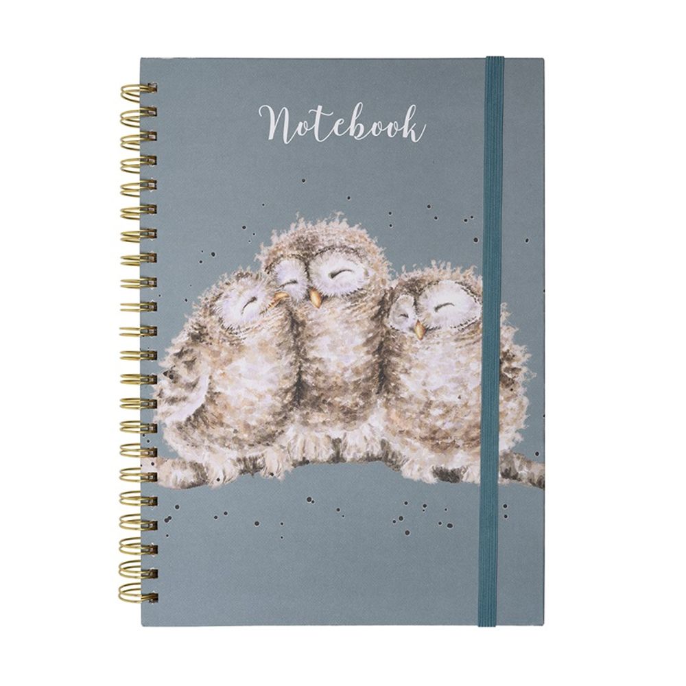 Wrendale Designs Kroužkový blok Wrendale Designs "Owlets", A4, 90 l., linkovaný - Sovičky