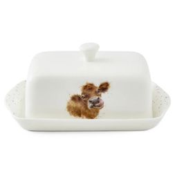 Porcelánová máslenka Wrendale Designs "Mooo" - Kráva