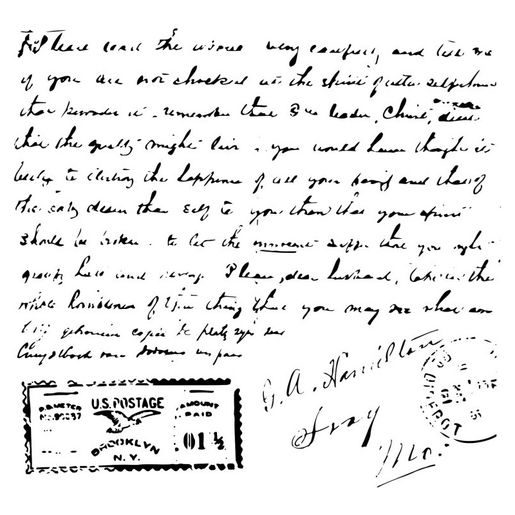 Šablona Cadence, 45x45 cm - Dopis