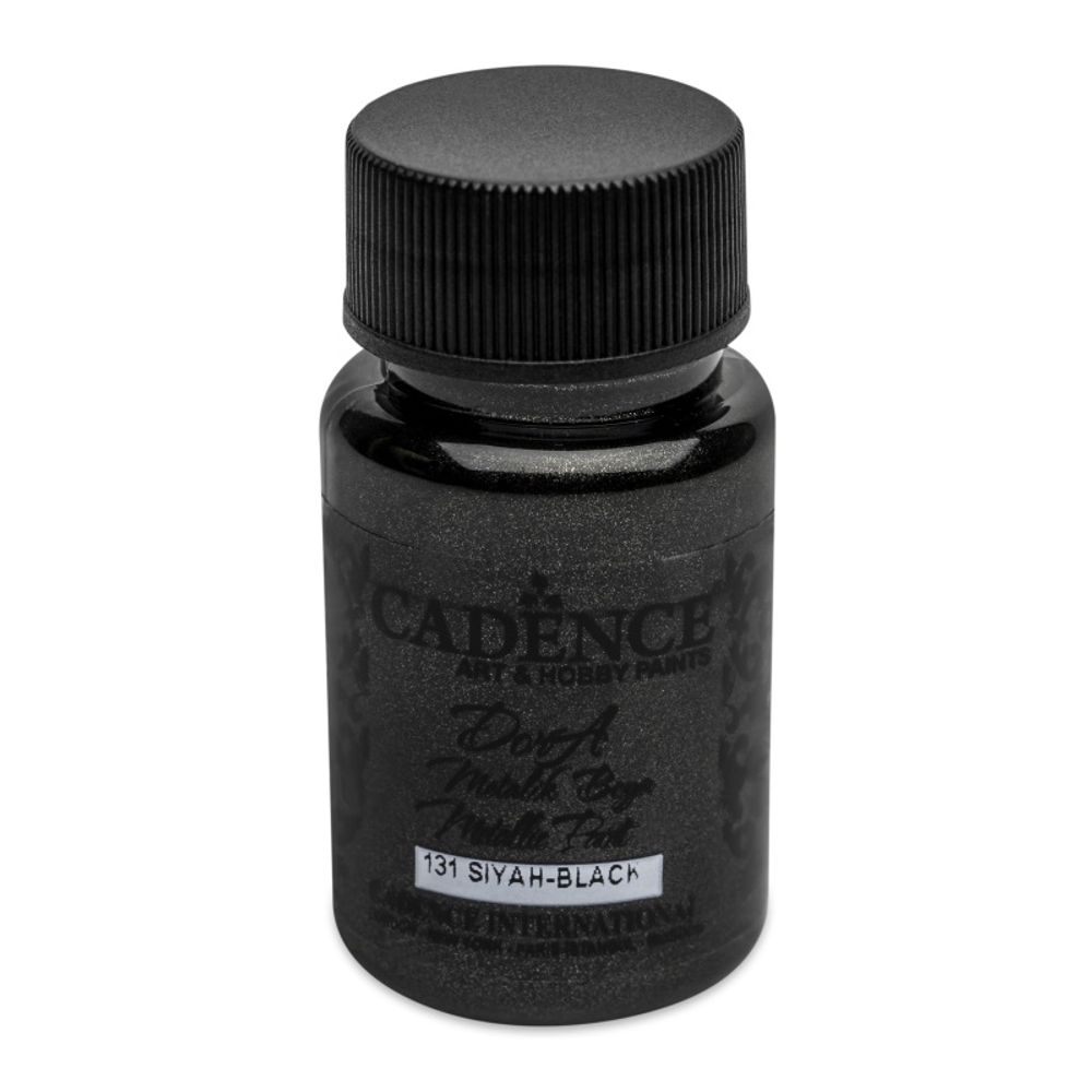 Levně Cadence Metalická akrylová barva Cadence Dora Metallic, 50 ml - VYBERTE ODSTÍN - Metalická akrylová barva Cadence Dora Metallic, 50 ml - black, černá