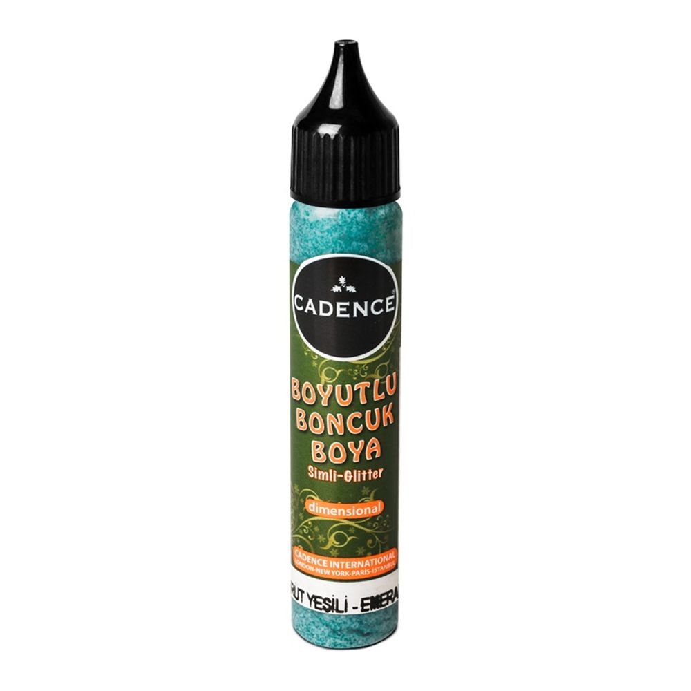 Cadence Třpytivá kontura Cadence Dimensional Paint, 25 ml - VYBERTE ODSTÍN - Kontura Cadence Dimensional Paint, 25 ml - emerald, třpytivá smaragdová