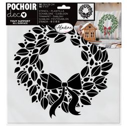 Šablona Aladine, 28x28 cm - Vánoční věnec