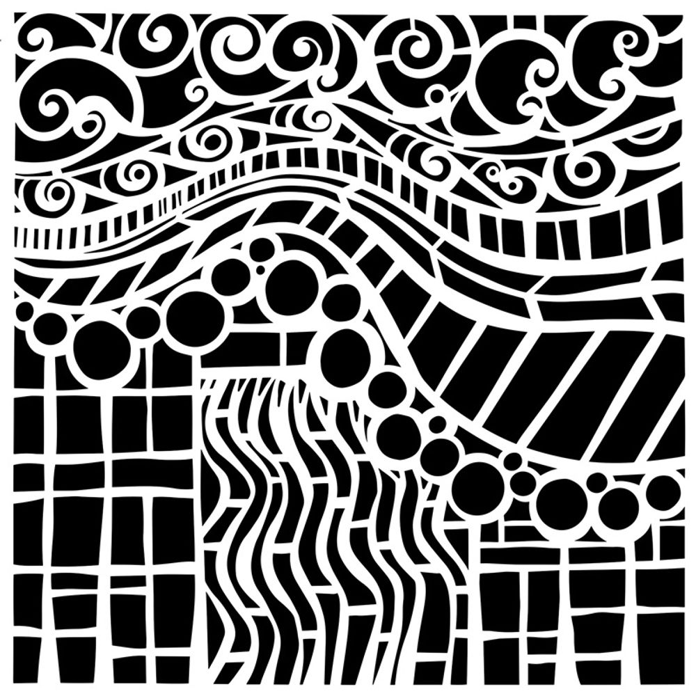 The Crafter´s Workshop Šablona TCW 6"x6" (15,2x15,2 cm) - Bubble Swirl