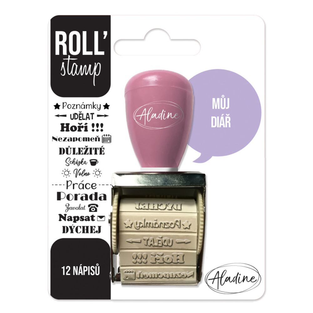Levně Aladine Otočné razítko s nápisy Aladine Roll' Stamp - Můj diář