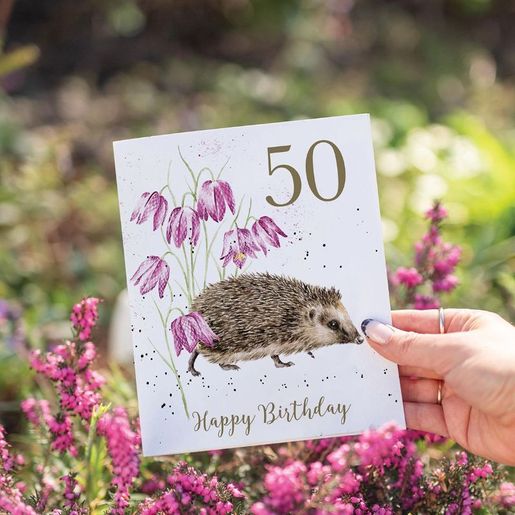 Narozeninové přání Wrendale Designs "50 Little Wanderer" - Ježek