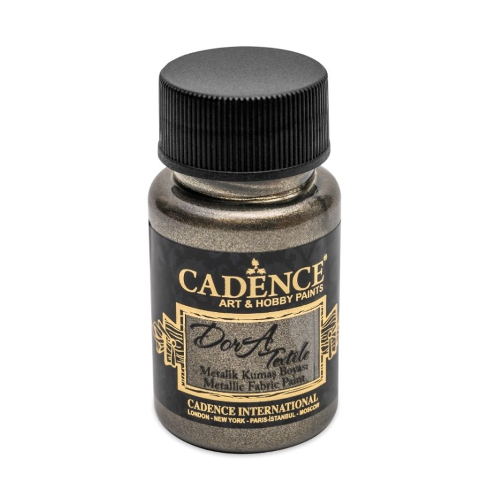 Levně Cadence Metalická barva na textil Cadence Dora Textile, 50 ml - VYBERTE ODSTÍN - Metalická barva na textil Cadence Dora Textile, 50 ml - anthracit, antracitová