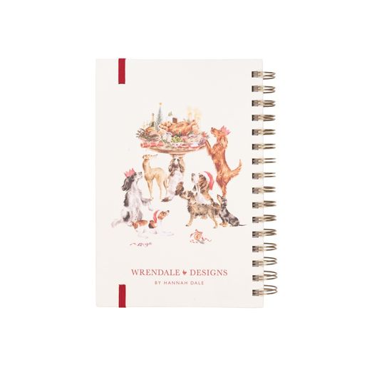 Kroužkový blok Wrendale Designs "Mistletoe and Barks", A5, 96 l., linkovaný - Vánoční pes