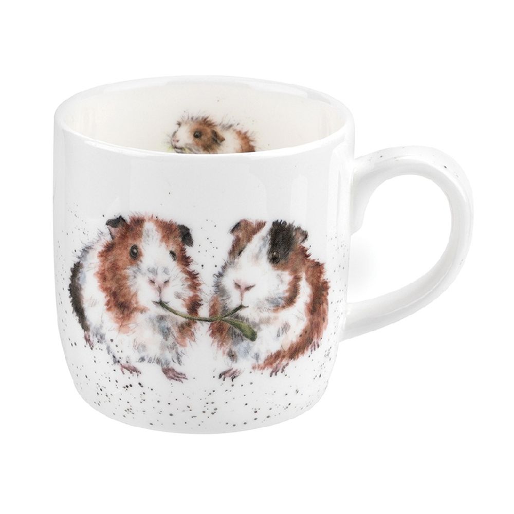 Royal Worcester Porcelánový hrnek Wrendale Designs "Lettuce be Friends", 0,31 l - Morčata