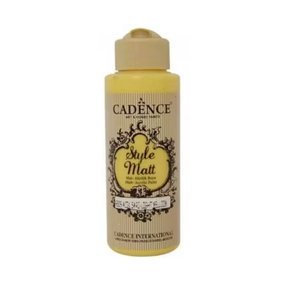Levně Cadence Matná akrylová barva Cadence Style Matt, 120 ml - VYBERTE ODSTÍN - Matná akrylová barva Cadence Style Matt, 120 ml - light yellow, sv. žlutá