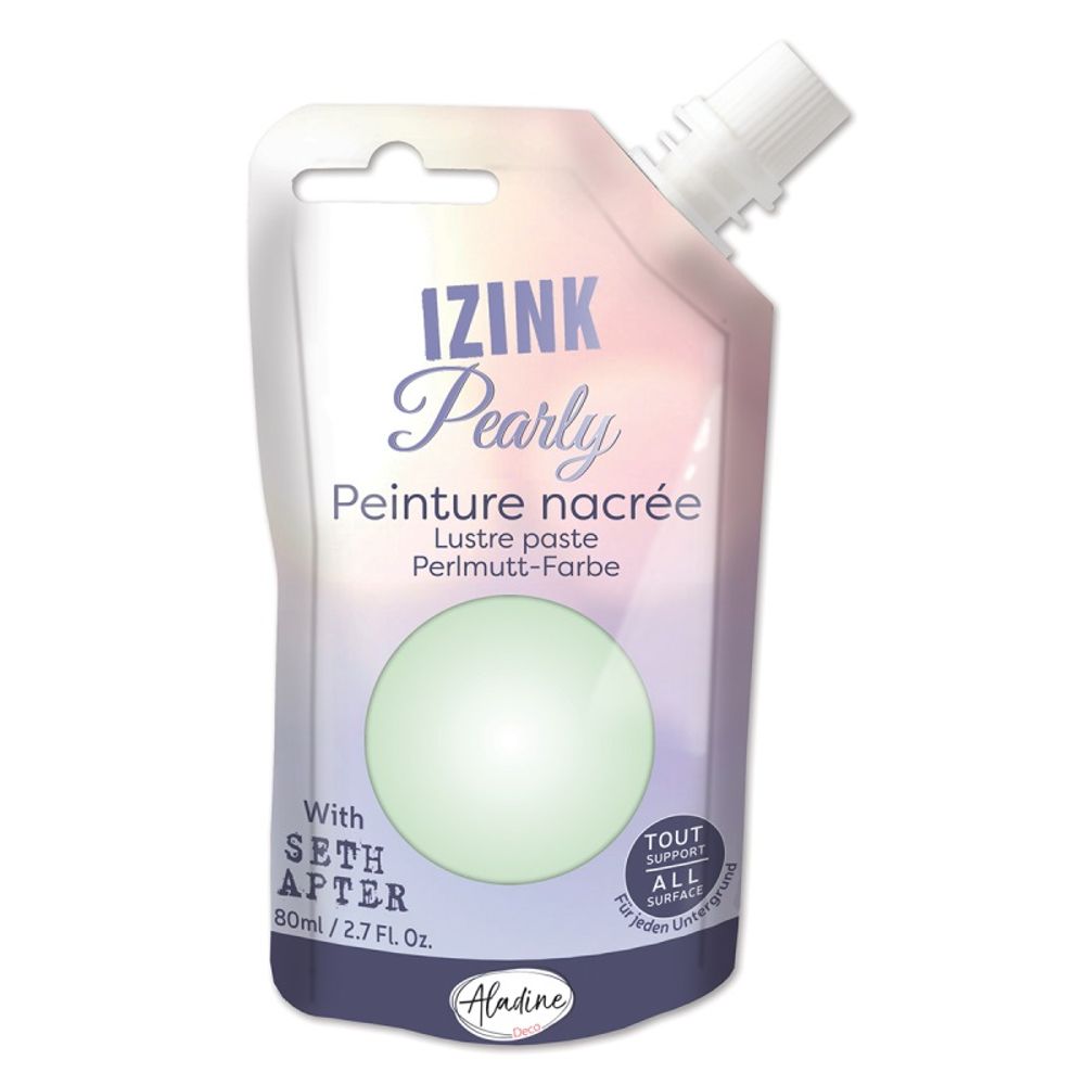 Levně Aladine Perleťová barva Aladine Izink Pearly, 80 ml - VYBERTE ODSTÍN - Perleťová barva Aladine Izink Pearly, 80 ml - vert d'eau, pastelová zelená