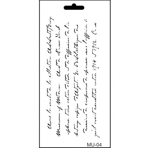 Šablona Cadence, 25x10 cm - psací písmo
