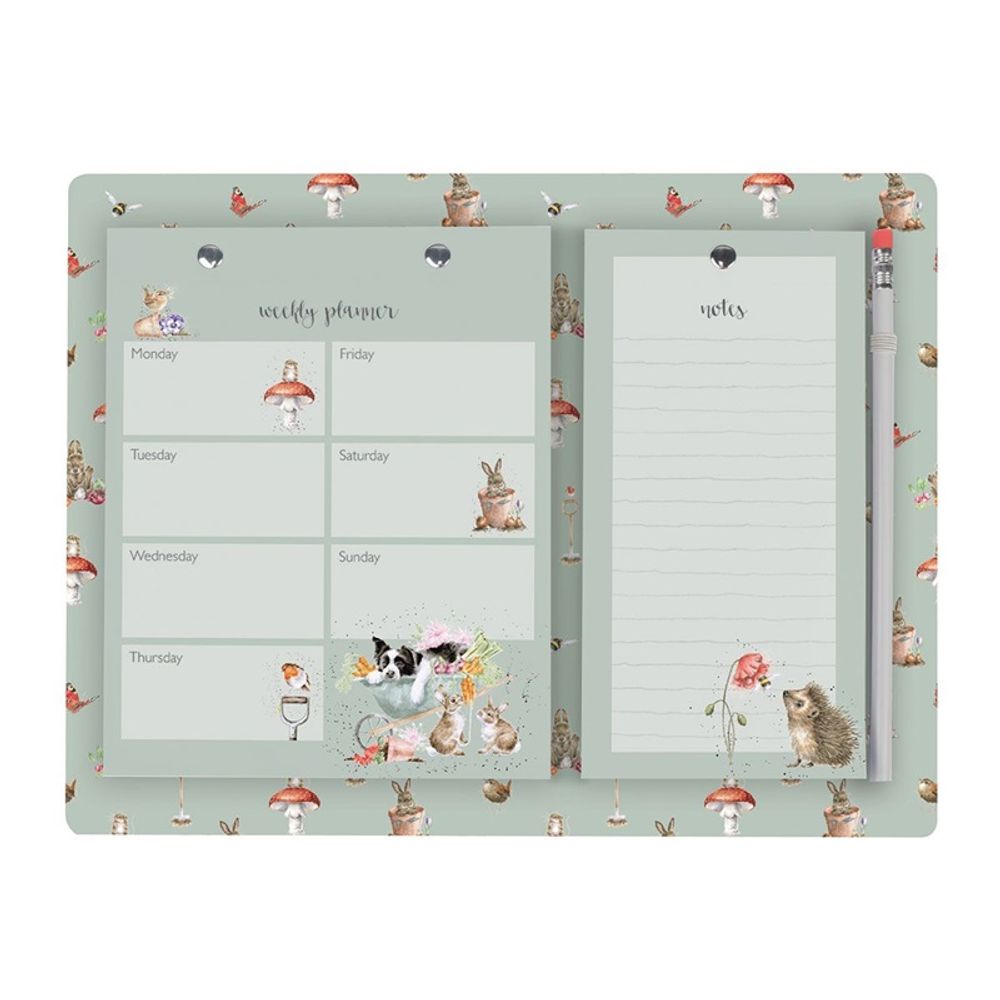 Wrendale Designs Týdenní plánovač Wrendale Designs "Garden Friends" - Zahradní zvířátka
