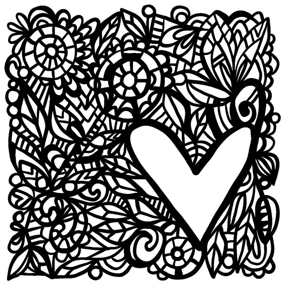 Levně The Crafter´s Workshop Šablona TCW - Love Frame - VYBERTE VELIKOST - Šablona TCW 12"x12" (30,5x30,5 cm) - Love Frame